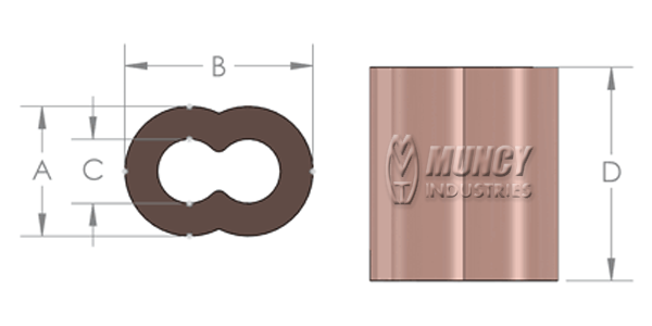 Copper Swage Sleeves Diagram