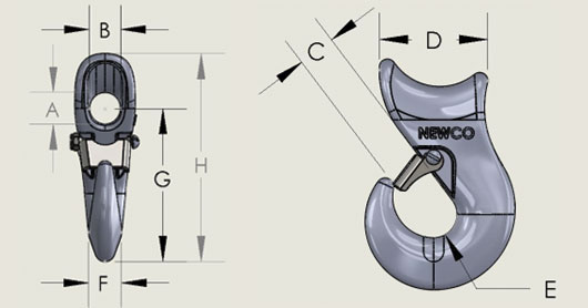 Sliding-latch-type-hook