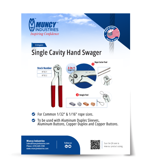 Information for Single Cavity Hand Swager